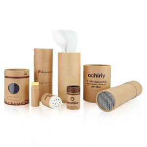 China Cardboard Packaging Paper Tube Pen Holder Velvet Inserted Spot UV Finishing wholesale