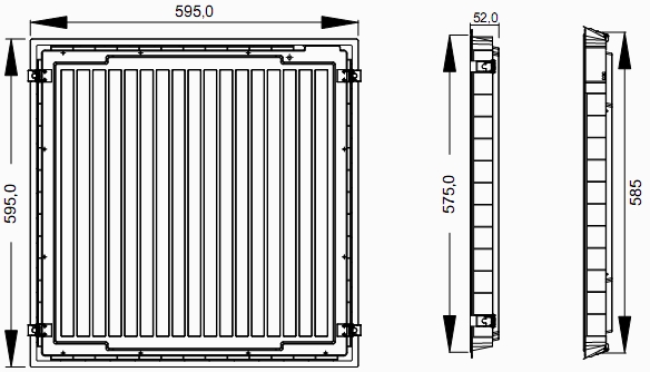 120lm/w SAA TUV ERP CE ROHS Dimmable 45w square led panel light