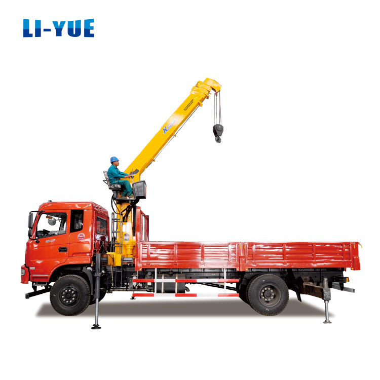Straight Arm Heavy Truck Crane Machine Price 6 Ton Hydraulic Truck Mounted Crane