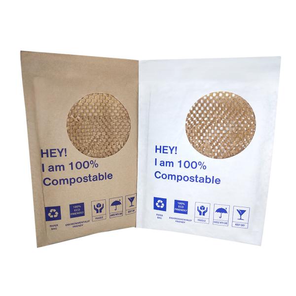 Quality OEM Compostable Kraft Paper Honeycomb Padded Envelopes for sale