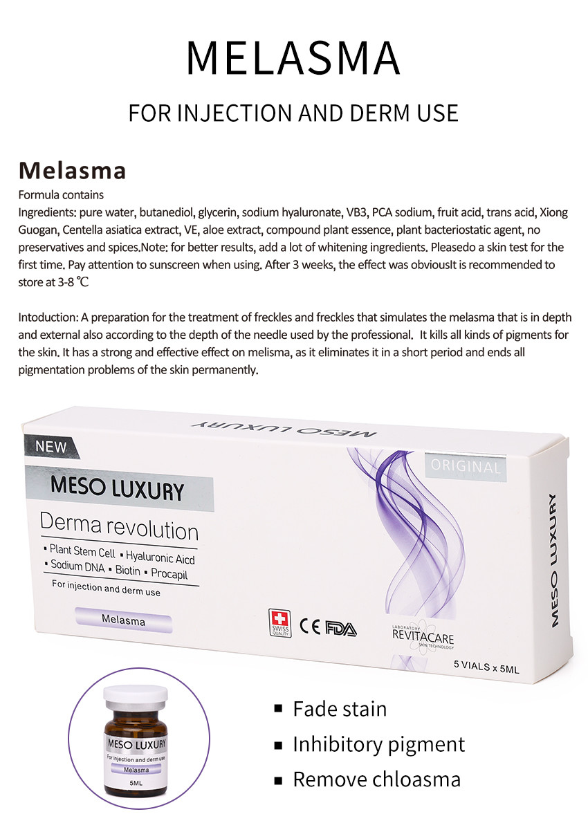 Anti UV Meso Melasma Removal Serum Injection 5ml Face Serum For Black Spots