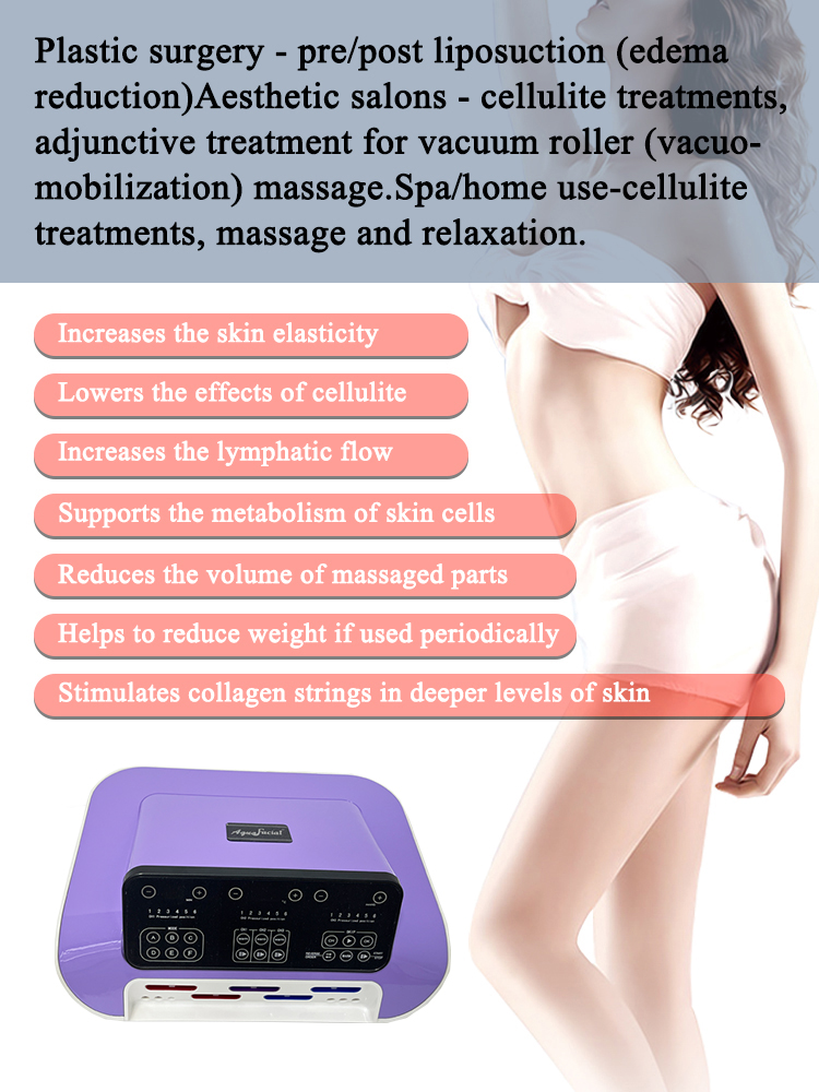 7 Inch Screen Salon Lymphatic Drainage Compression Machine For Fat Removal