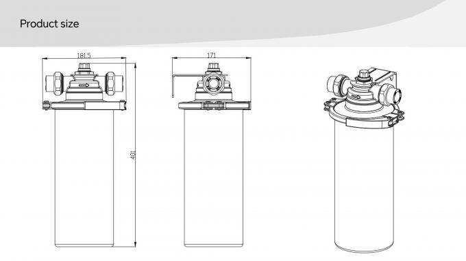Stainless Steel 5-Micron Filtration Pre-Filter with Manual Pressure Relief Valve 3