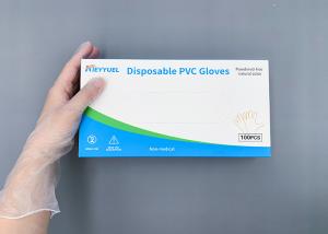 China Odourless Clear And Blue Industry Vinyl Pvc Disposable Exam Gloves wholesale