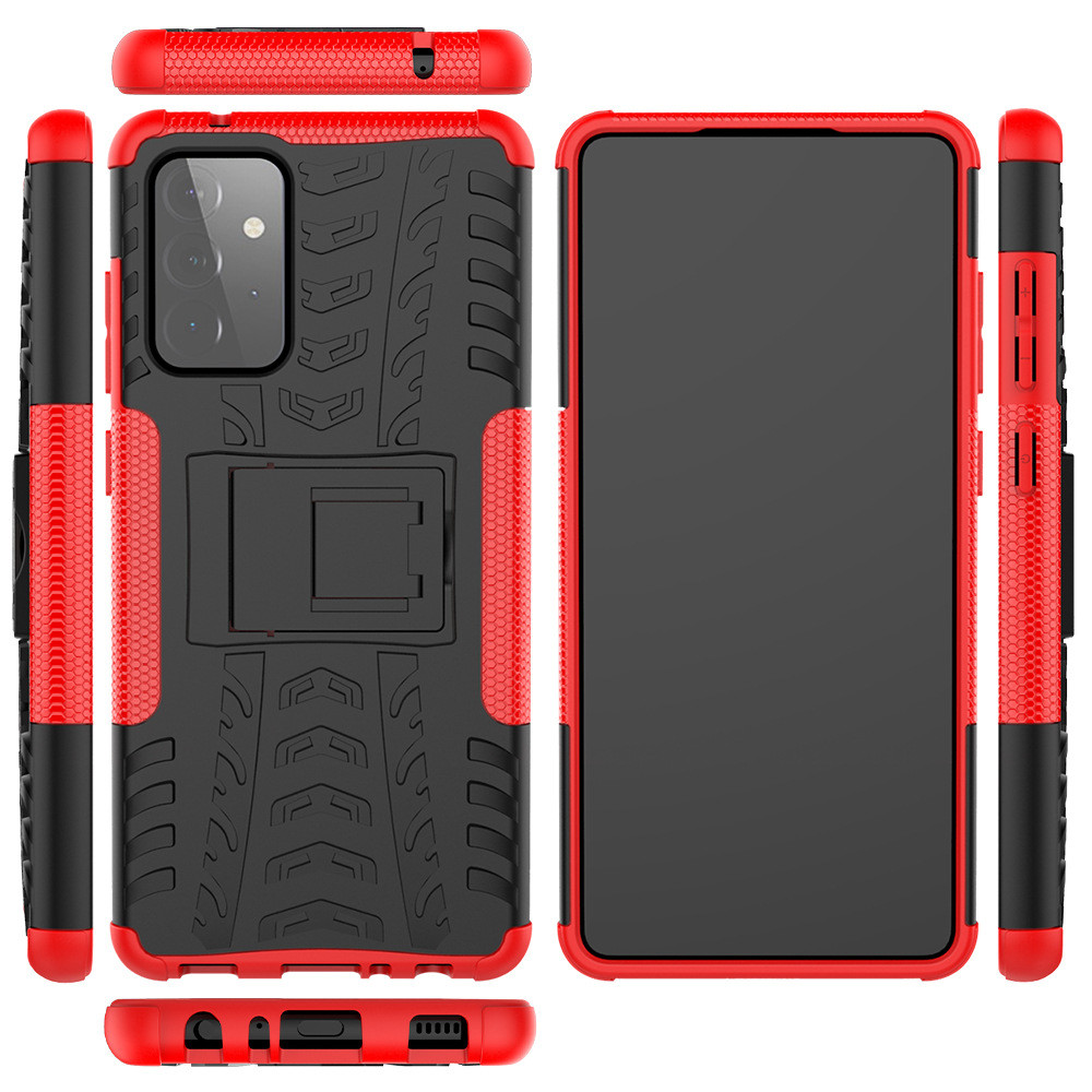Anti Slip Heavy Duty Cell Phone Cases TPU PC Hybrid Foldable Kickstand