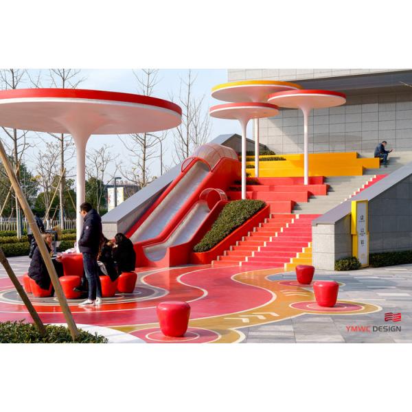 Outdoor Children's Playground Play and Decoration Planning with Custom Print Method