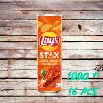 Bulk Savings: Lay's Stax Spicy Lobster 100g x 16 Packs - A Top-Selling Flavor