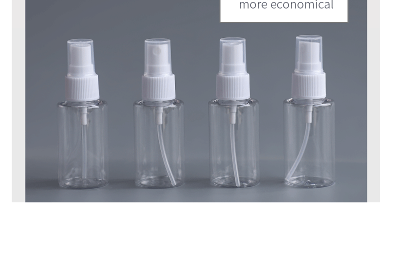 Recyclable 40ml Alcohol Transparent PET Spray Bottle 73*34mm