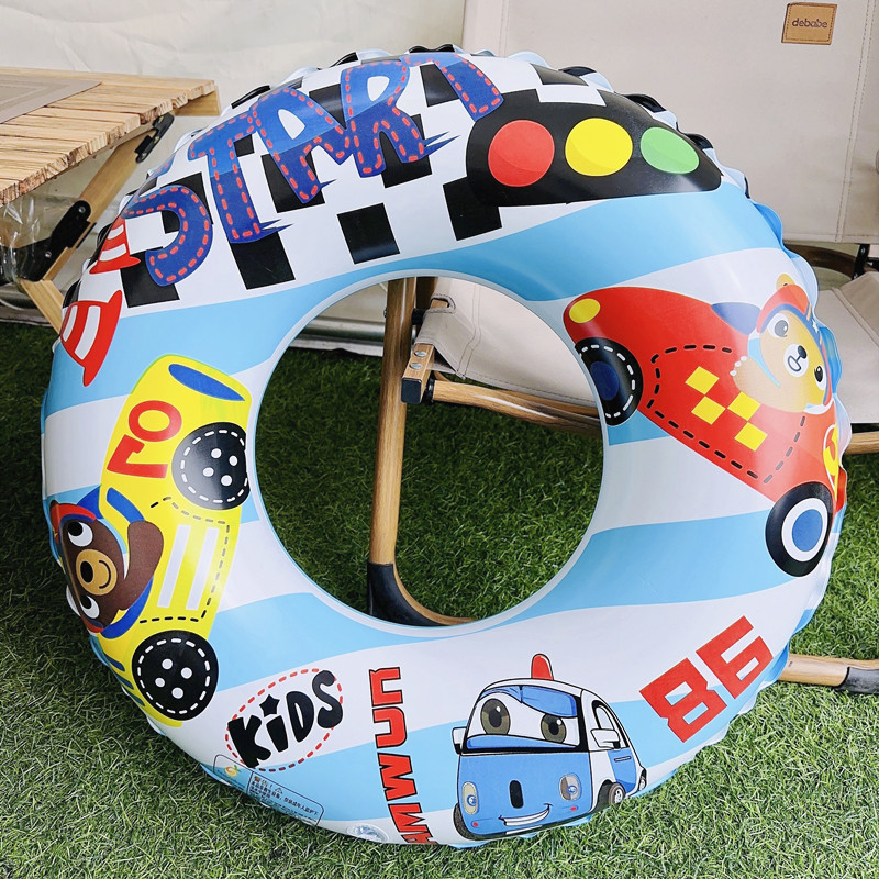 0 to 24 Months Age Range Inflatable Swim Rings Cute Pattern Design for Kids' Pool Fun