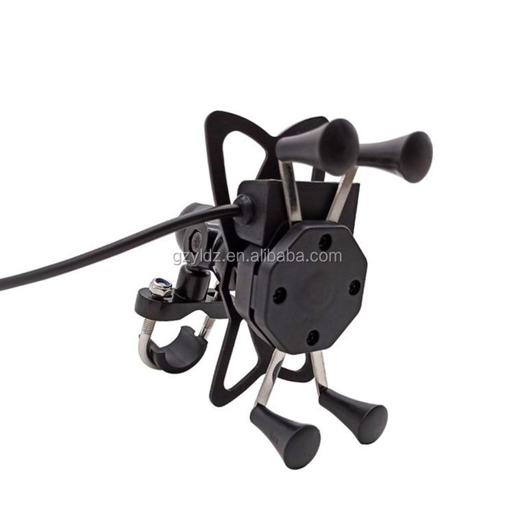 Anti-Slip Silicone bands Motorcycle/Bike/Bicycle Handlebar Cradle Mount Holder secure Clip Mobile Phone Bracket
