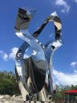 Polished Abstract Steel Sculpture 316L Stainless Steel Modern Landscape