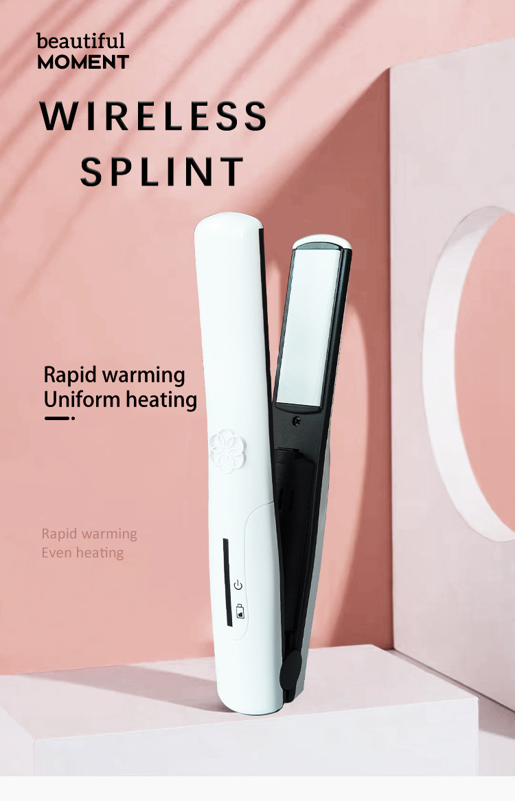 BM138 white portable titanium gold aluminum plate hair straightener hair efficiency