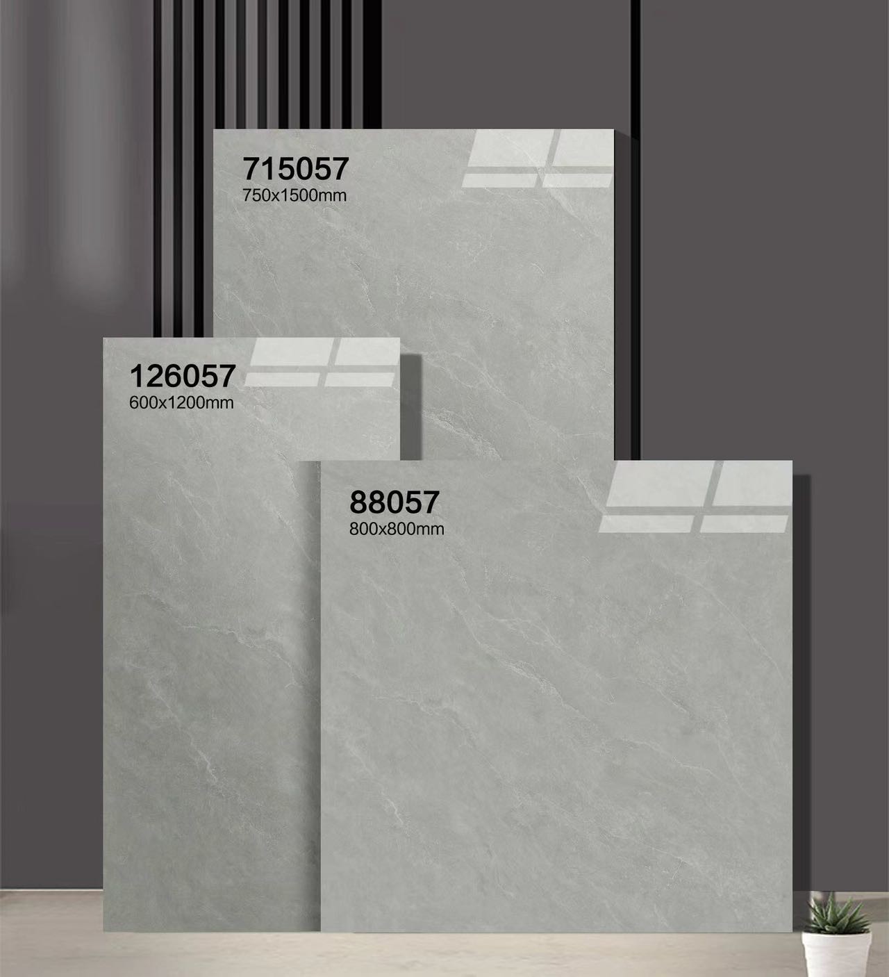 Marble Look Polished Glazed Porcelain Tiles And Gray 750x1500mm Elegant Floor Tile For Living Room And Bathroom
