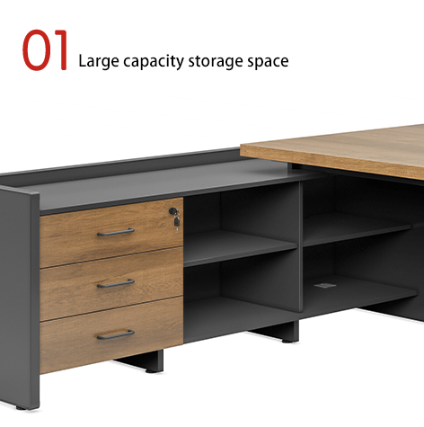 Support customization Modern Office Boss Table And Chair Combination Large Shift Desk For Single Person