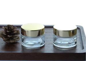 China Refillable 30g Small Glass Cosmetic Jar With Lids Privated Logo wholesale