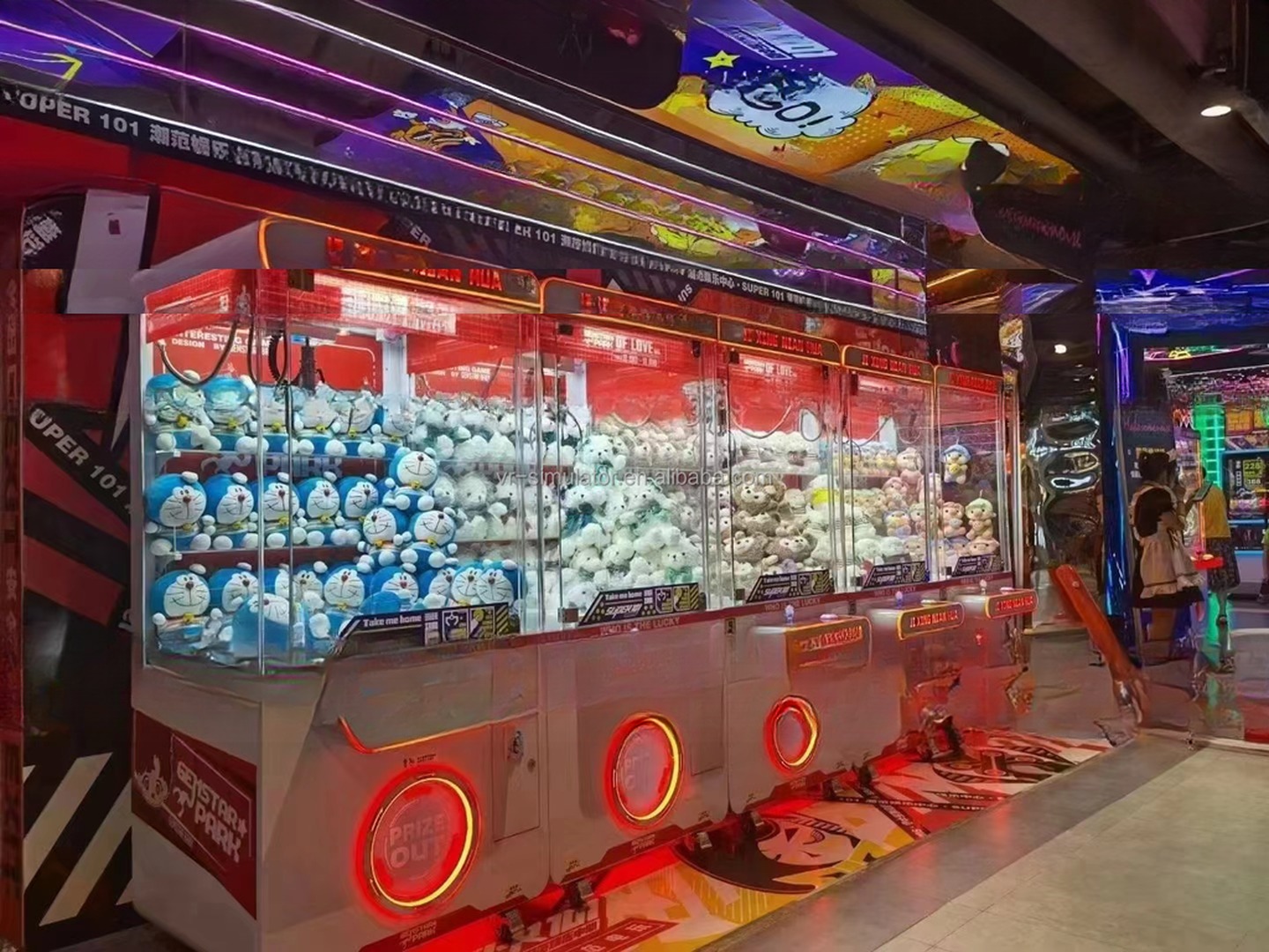 Dreamland Coin Operated Colorful 75mm Capsule Toys Vending Machine For Candy Dispenser