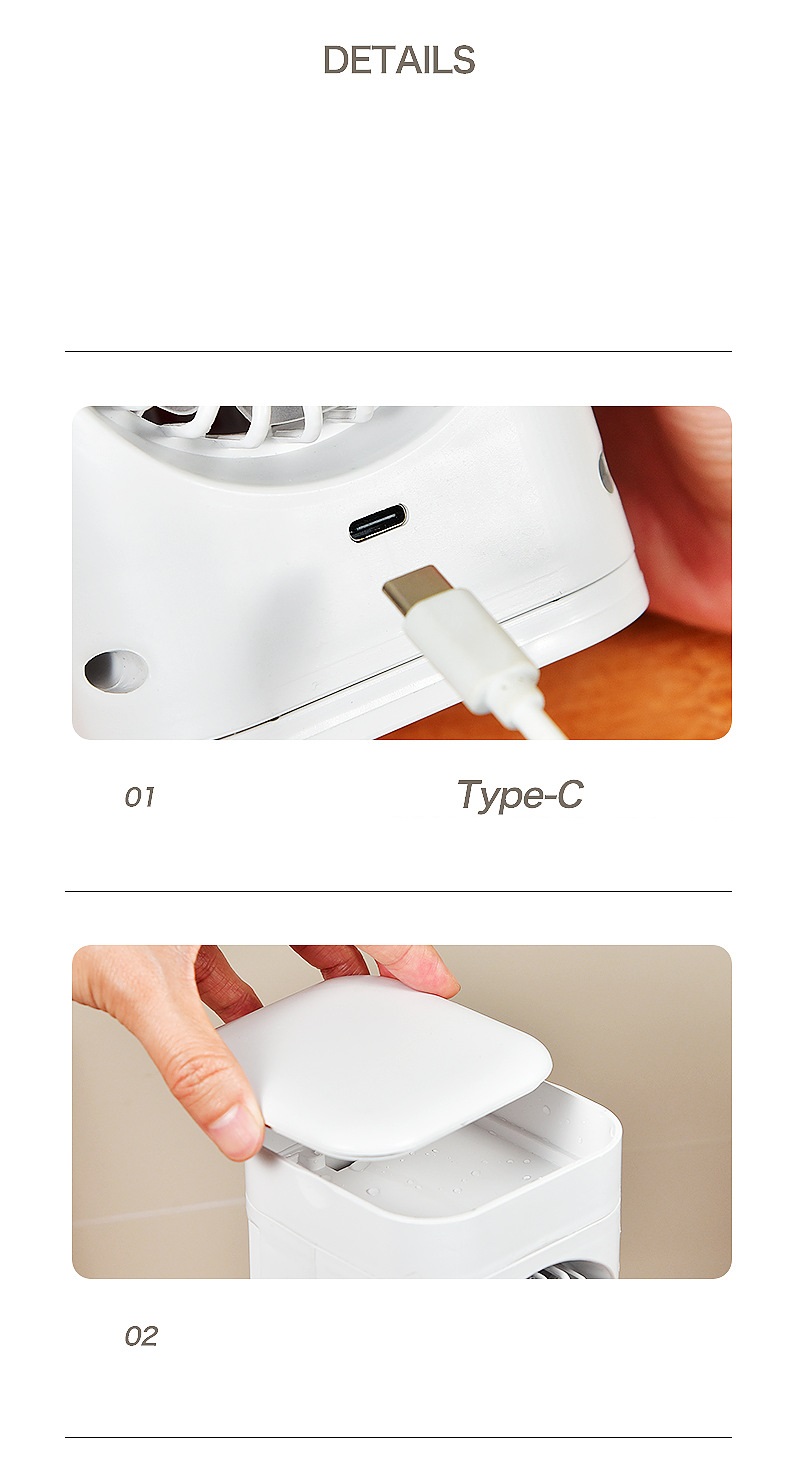 Portable Desktop Cold Air Fan with Night Light and Adjustable Height Box Size 21.2kg