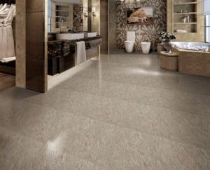 China Acid Resistant Sandstone Porcelain Tiles Yellow Beige Color Non Slip wholesale
