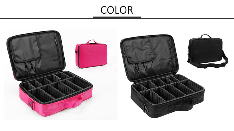 Women Portable Travel Oxford L34*D8cm Makeup Bag Case