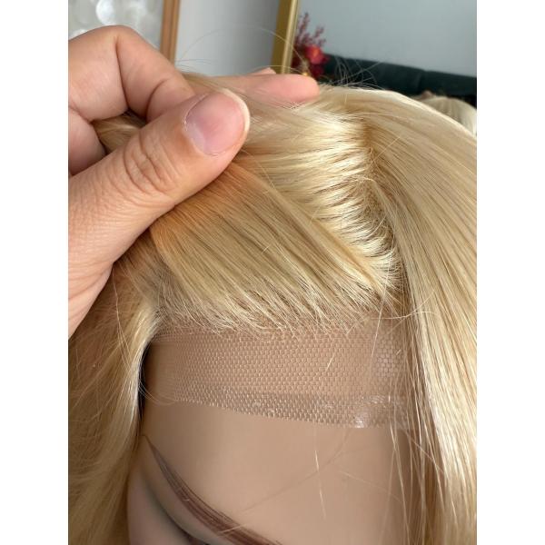 Medium Brown Custom Womens Wigs 130% Density Blonde Lace Front Wig