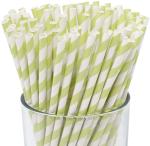 Orange And White Striped Paper Straws