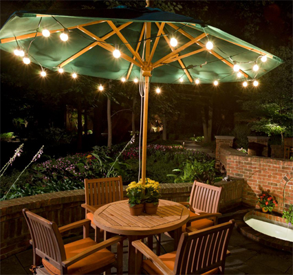 G40 LED Clear Globe Bulbs Solar Led String Fairy Light Outdoor Solar Globe Fairy Light Wedding Garland Lamp