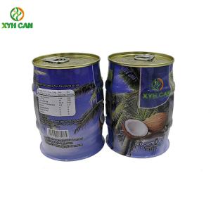 China FDA CMYK Printing 400ML Expansion Metal Cans For Coconut Oil packing wholesale