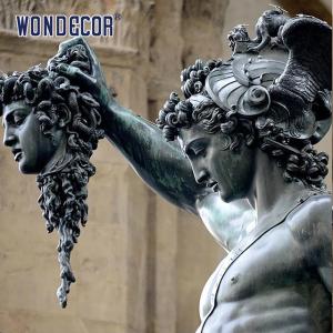 China Bronze Perseus Beheading Medusa Statue 3D 2D Masterpiece wholesale