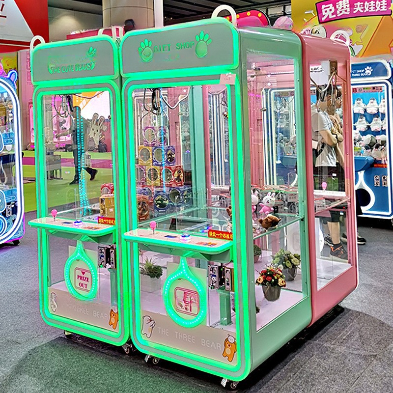 Dreamland coin operated cut 2 win prize machine automatic cut the rope prize big stuffed toys scissors game machine