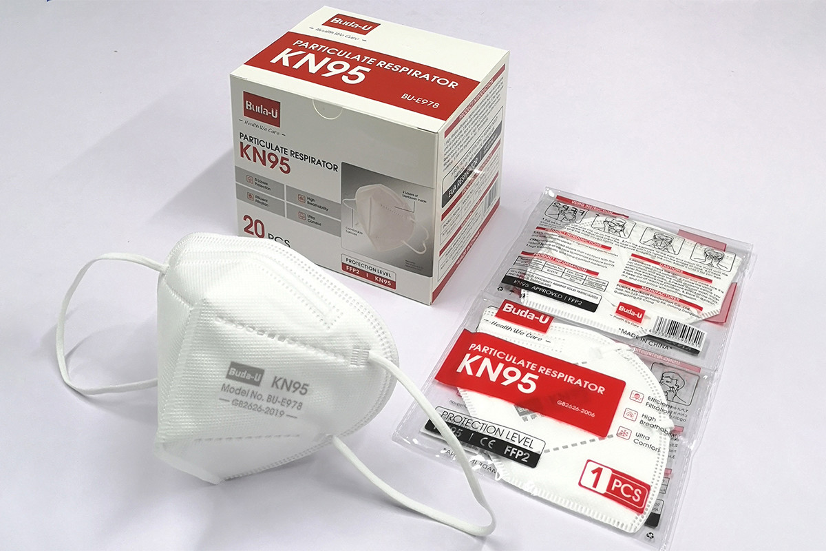 Embossing KN95 Face Mask FDA EUA Model Filtering Facepiece Respirator GB2626-2019 Buda-U