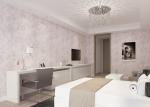 Removable PVC Country Bedroom Wallpaper / Household Pink Floral Wallpaper