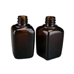 China Euro Square Separate 35ML Amber Glass Bottle wholesale