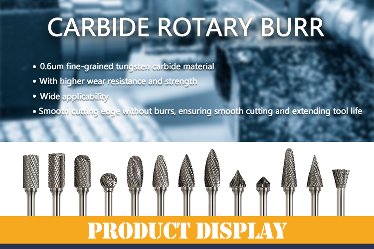 Long Lasting Type D Carbide Rotary Burr with 3 Years Warranty and 120° Point Angle for General Purpose Material Shaping