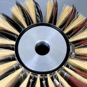 China Polish Wood Cylindrical Sandpaper Brush for metal surface finishing wholesale