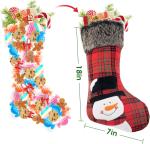 Christmas Stockings, 4 Pack 19'' Xmas Stockings Plush Faux Fur Cuff Family Pack