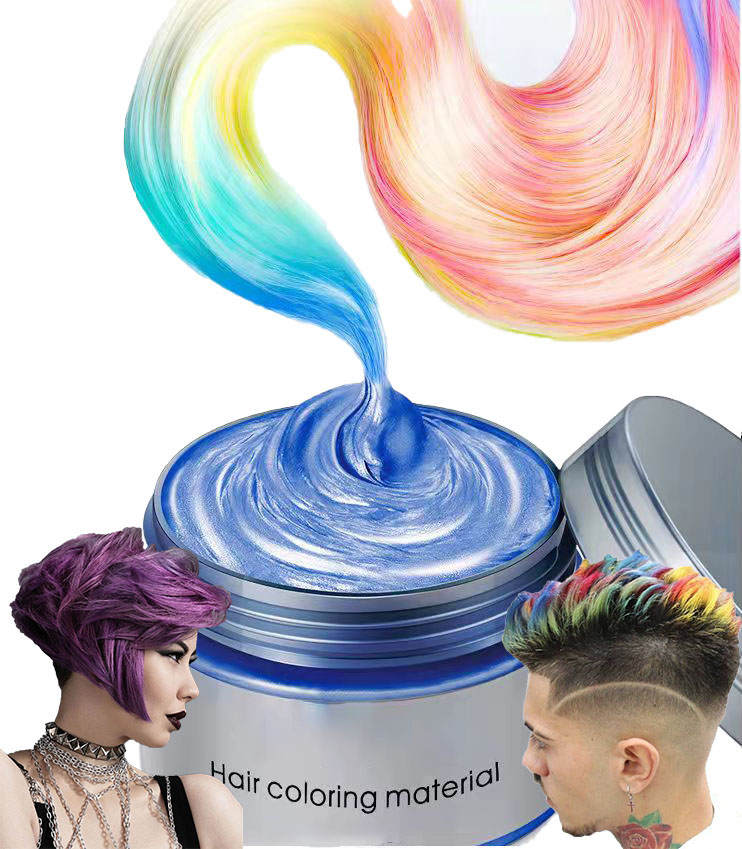 9 Colors Elastic Styling Hair Wax For Man And Woman Temporary Hair Color Wax