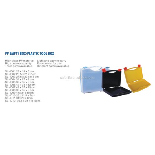 China manufacturer Wholesale Professional Box PP plastic equipment storage case with handle 280x230x80mm GD03