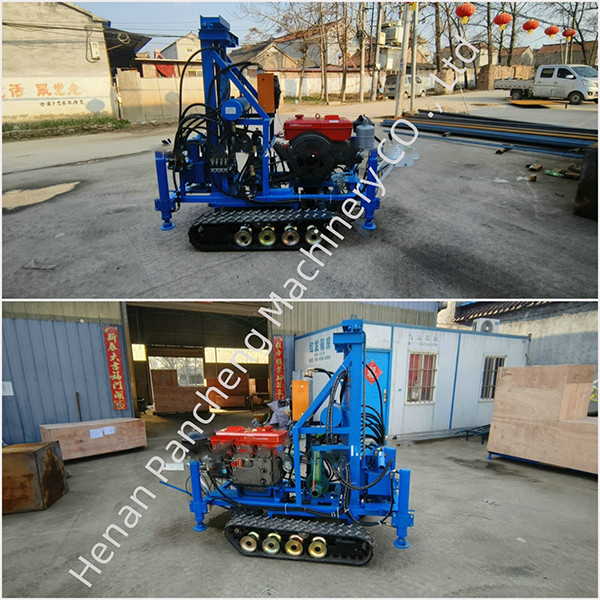 High Efficient Lightweight 160m Small Portable Water Well Drilling Rig With 35HP Engine