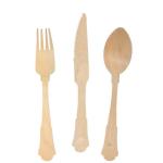 Wooden Disposable Knife Fork And Spoon Set Degradable 20cm