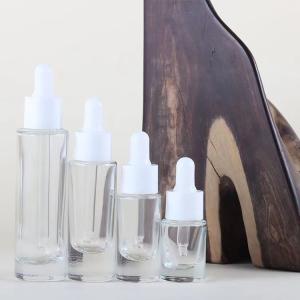 China SGS Slender Essence Solution Glass Bottle 5ml 10ml 30ml Transparent wholesale