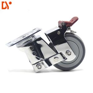 China TPR Shock Absorbing Silent Caster Wheels Quiet Wheel Caster wholesale