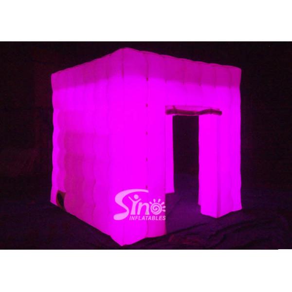 8'x8' portable cube tube Led inflatable photo booth for wedding events or