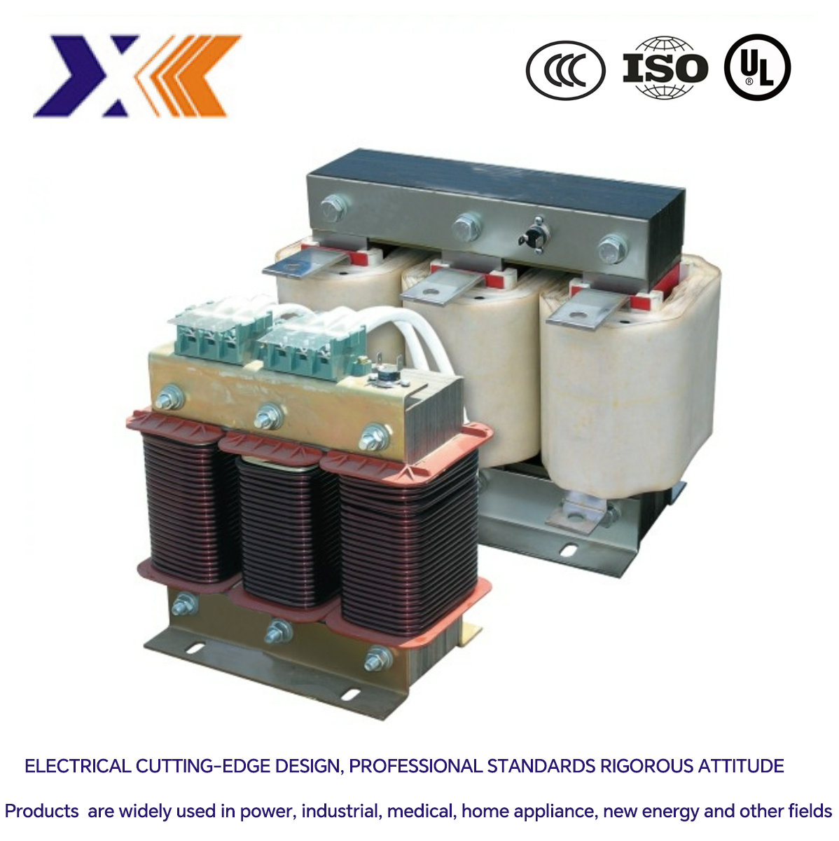 80kVA Three Phase Choke Coil Filter Reactor for Ups Devices 600V D/C and Customizable
