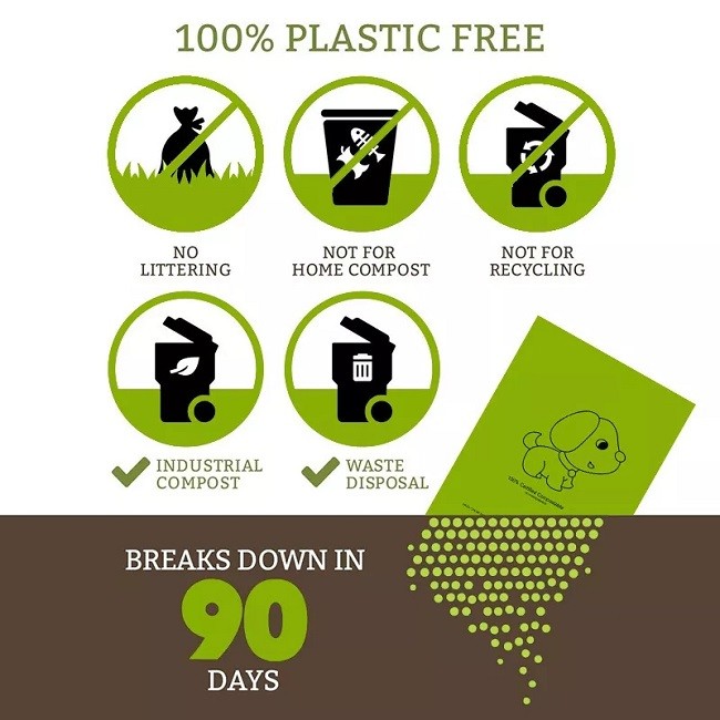 PLA Star Seal Kitchen Biodegradable Compostable Bags Food Scrap Trash Bags