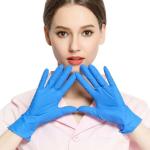 Food Industry Protective Disposable Nitrile Exam Gloves ISO Certified No Latex 9
