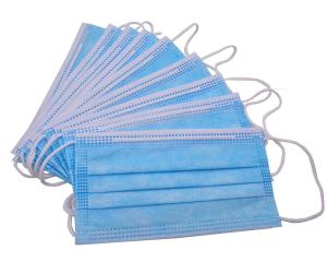 China Non Woven 3 Ply Disposable Face Mask Consumable Blue Color Anti Pollution wholesale