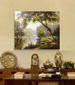 China Canvas Mountain Tree Abstract Landscape Painting Dining Room wholesale