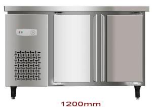 China 200L Double Door Saving-energy Low Noise Stainless Steel Commercial Freezer, Kitchen Undercounter Refrigerator wholesale