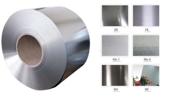 AISI 304 316 Stainless Steel Coil , Thin Stainless Steel Sheets 4fT 2B BA Finish