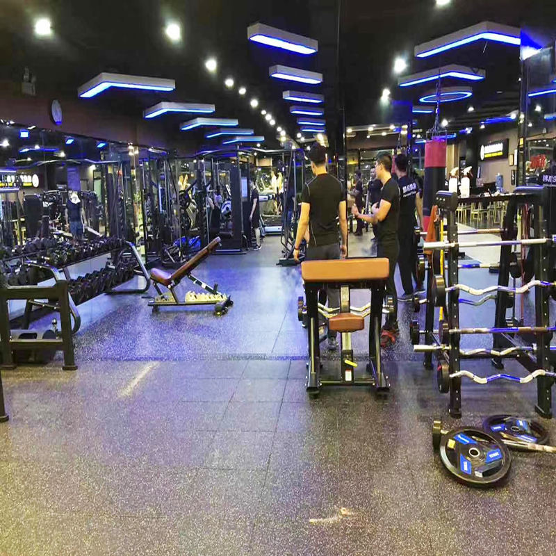 50cm x 50cm Rubber Floor Tile For Gym Fitness Playground